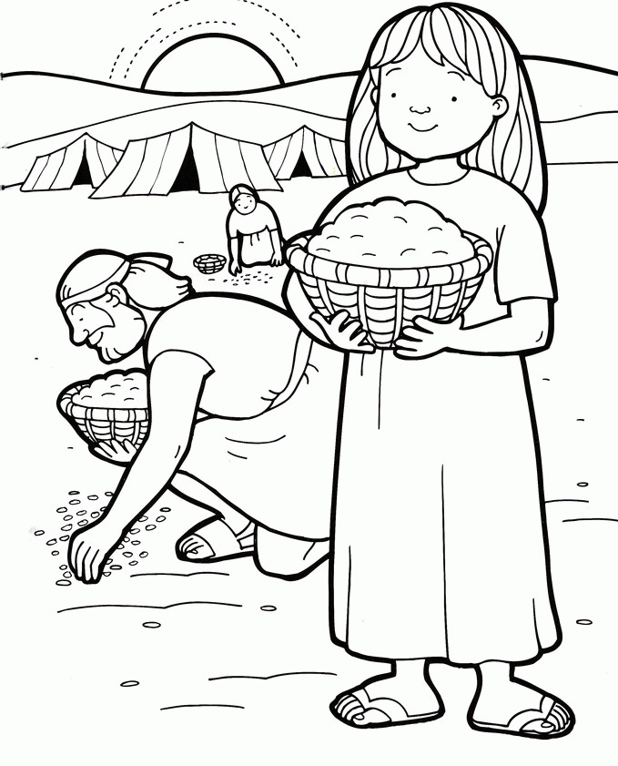 Manna From The Heaven Coloring Pages Manna From The Heaven ...