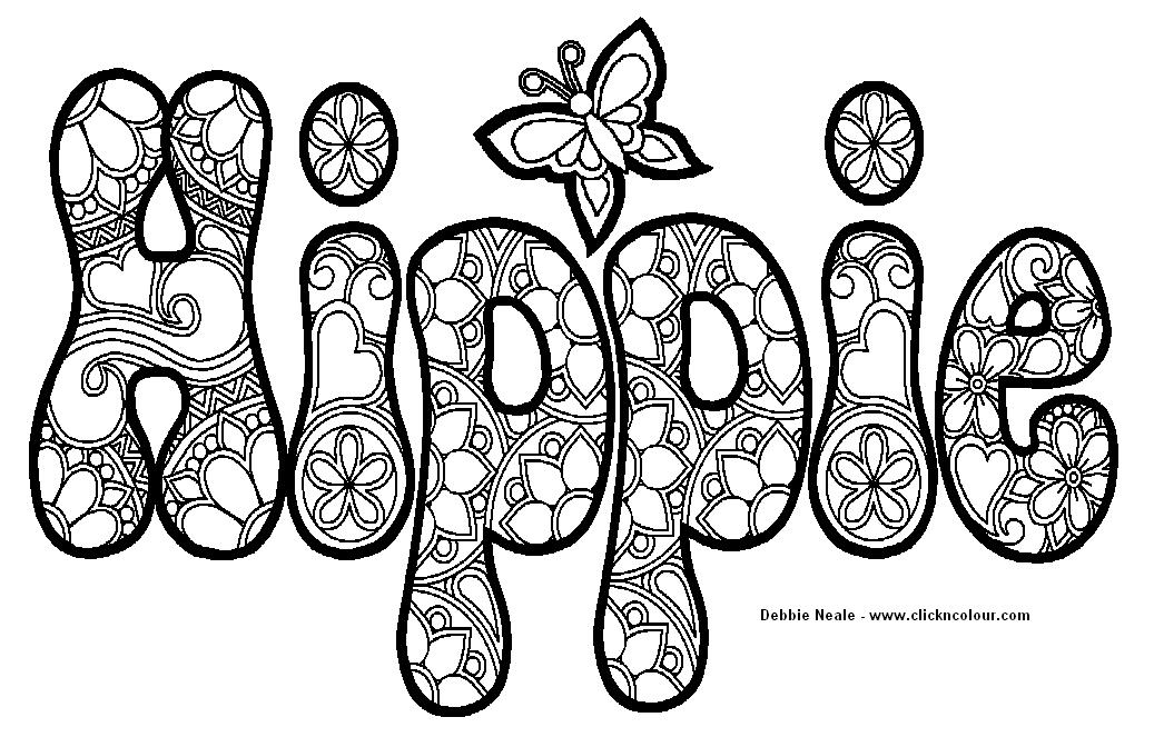 Cool Hippie Coloring Pages - Coloring Home