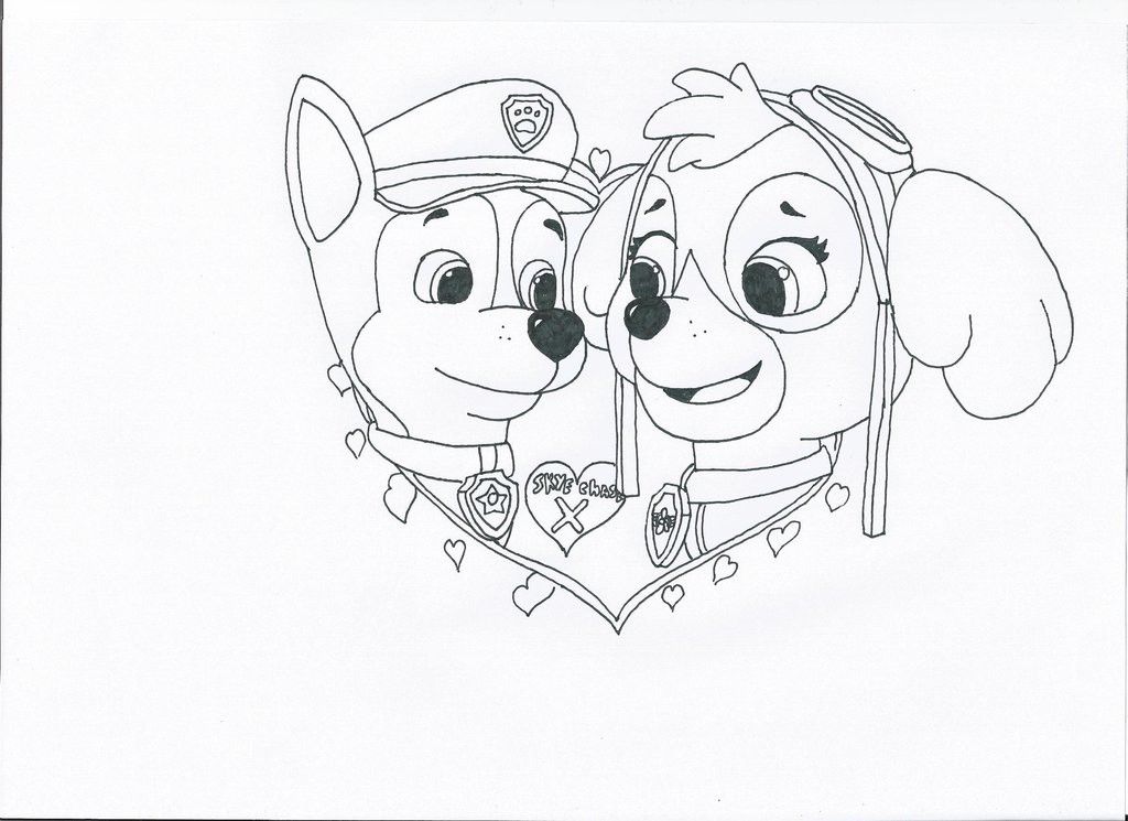 Paw Patrol Chase Coloring Pages Coloring Home