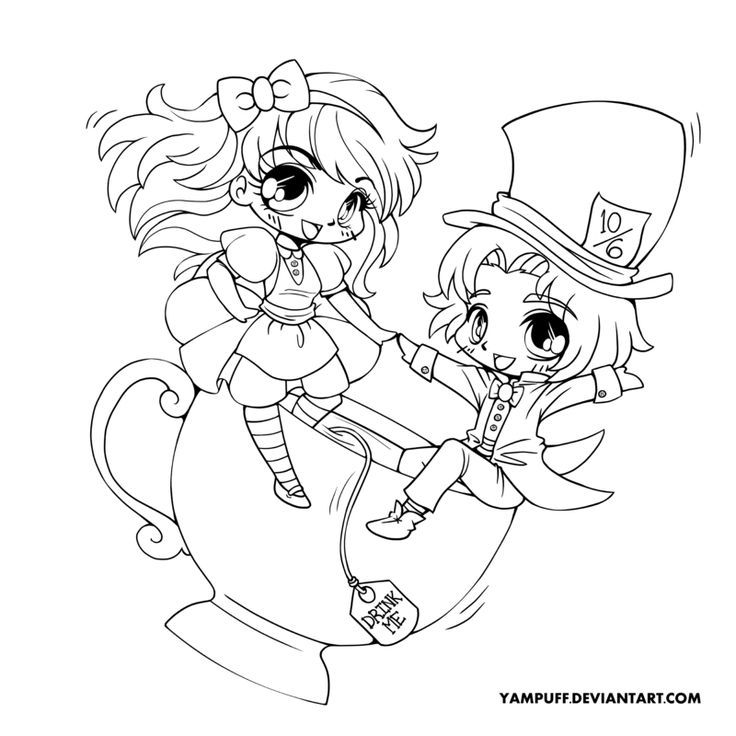 Chibi Anime Coloring Pages - Coloring Home
