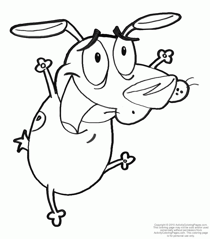 Courage The Cowardly Dog Color Page Coloring Pages For Kids ...
