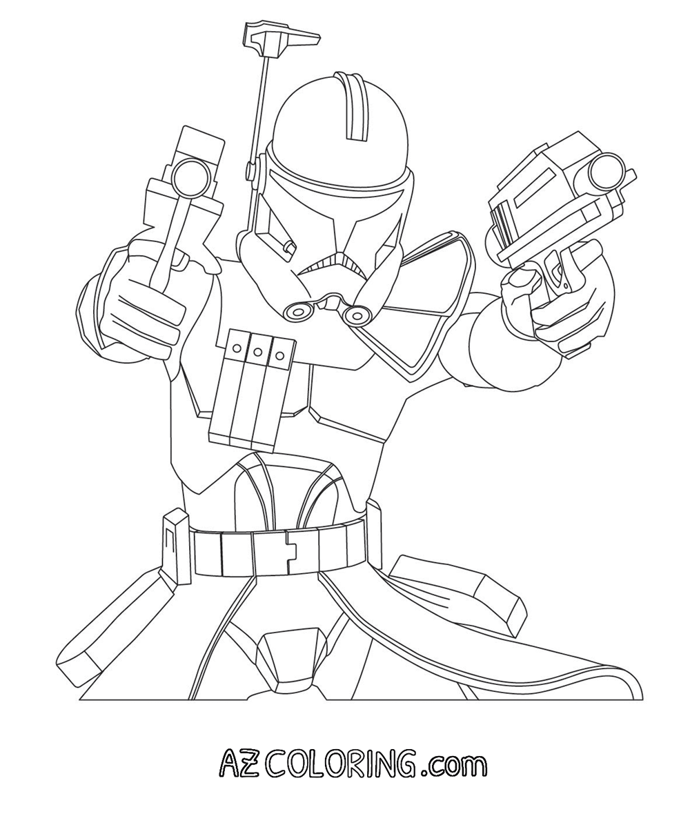 Star Wars Captain Rex Coloring Pages Coloring Home