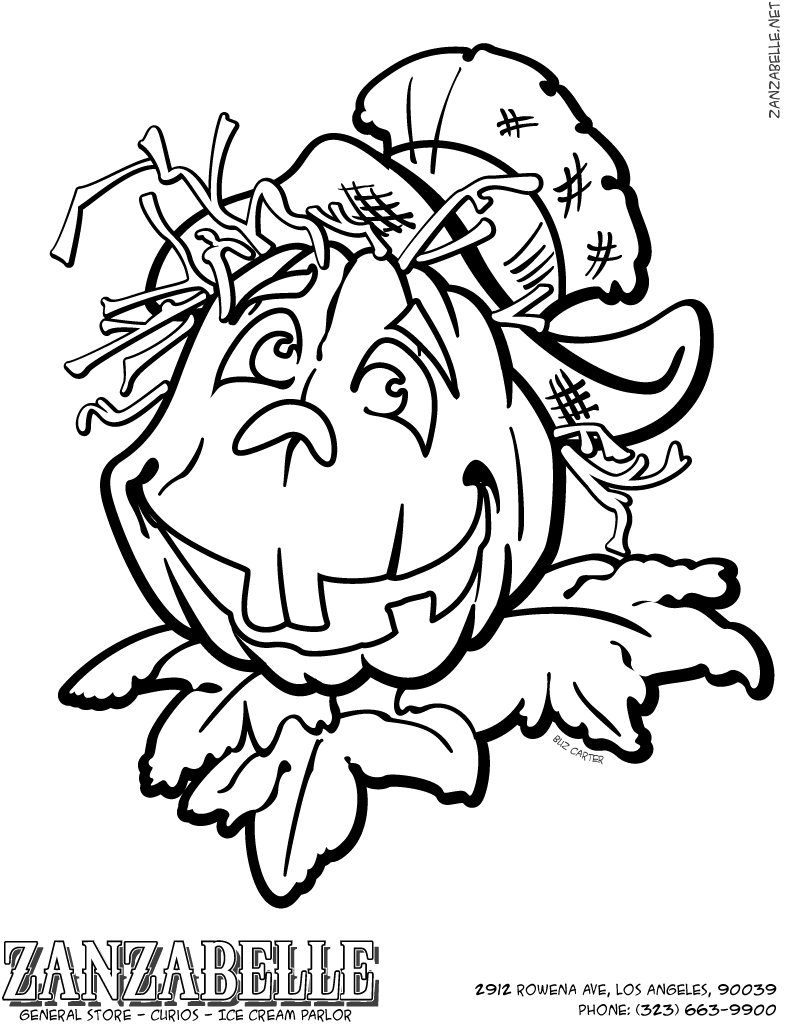 transmissionpress: The 11 Halloween Pumpkin Coloring Pages