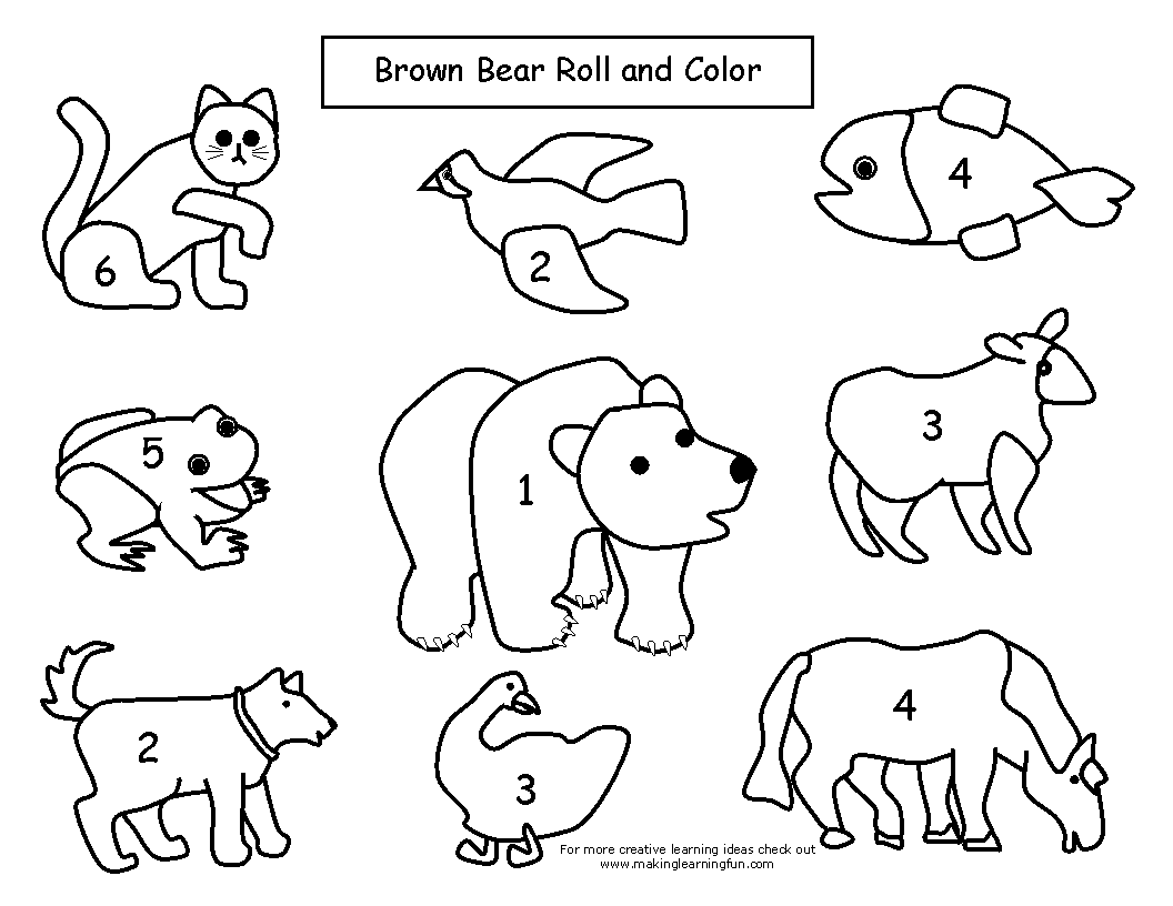 Brown Bear Eric Carle Animals Coloring Pages - Coloring Pages For ...