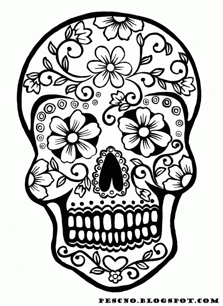 Related Skull Coloring Pages item-12744, Skull Coloring Pages ...