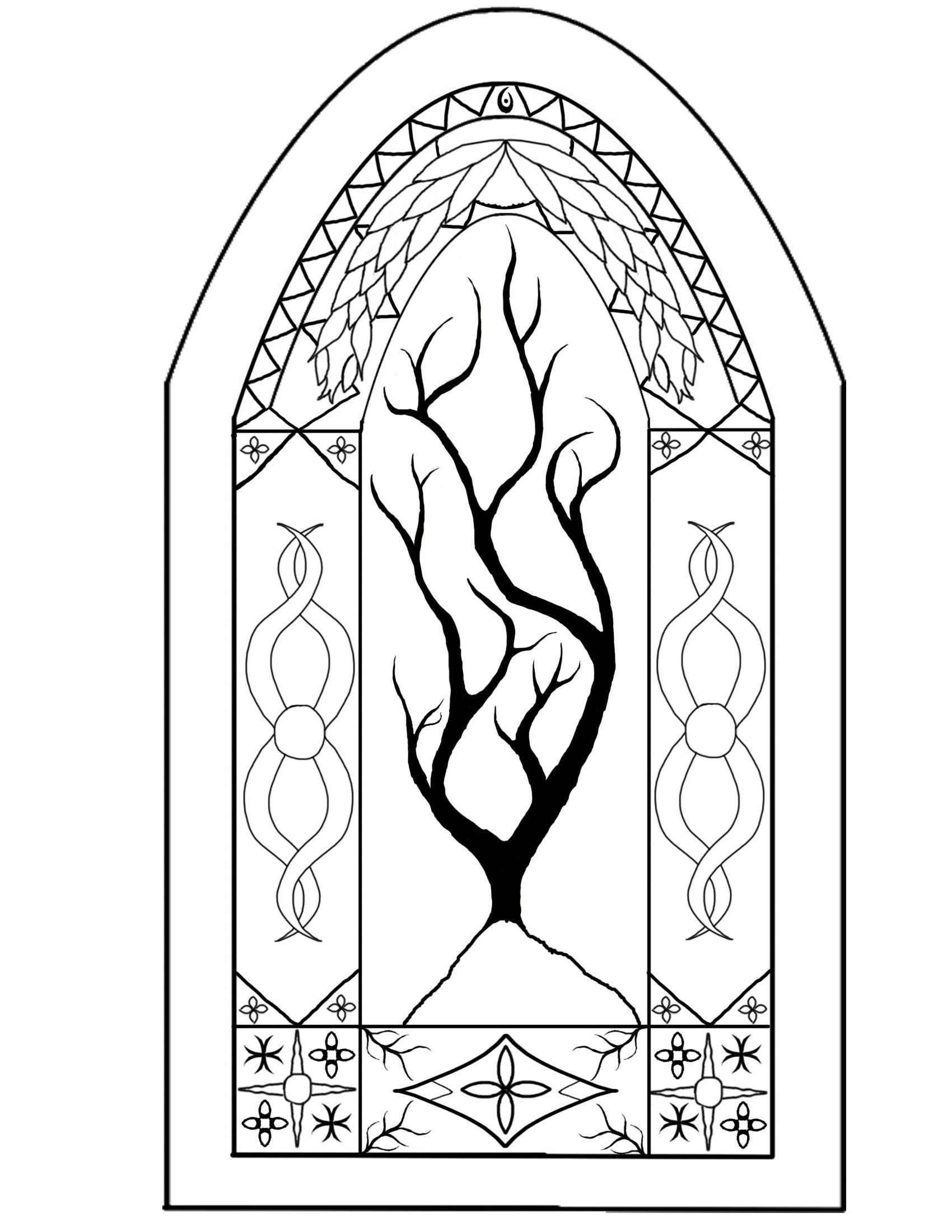 Stained Glass Window Pictures To Color - Coloring Pages for Kids ...