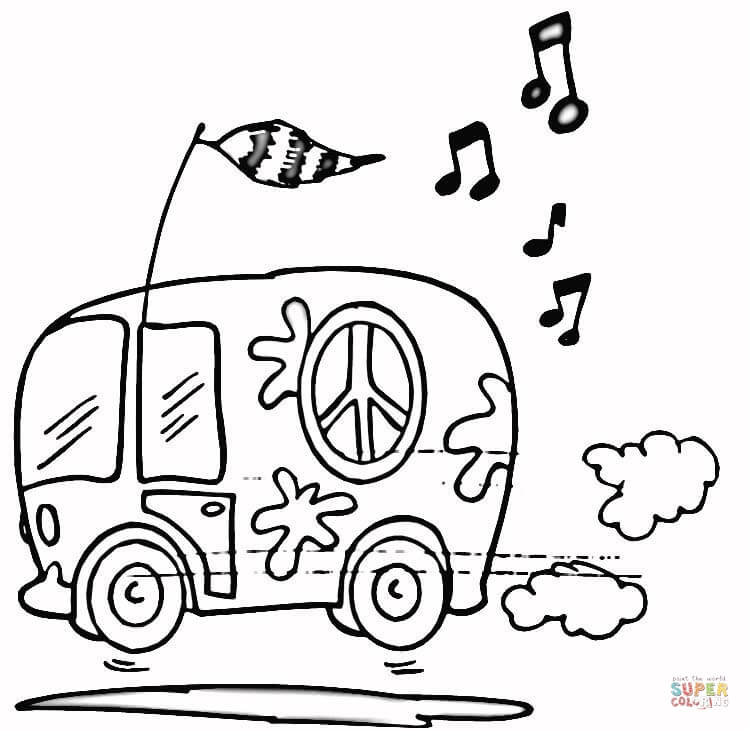 vw bus coloring page  coloring home