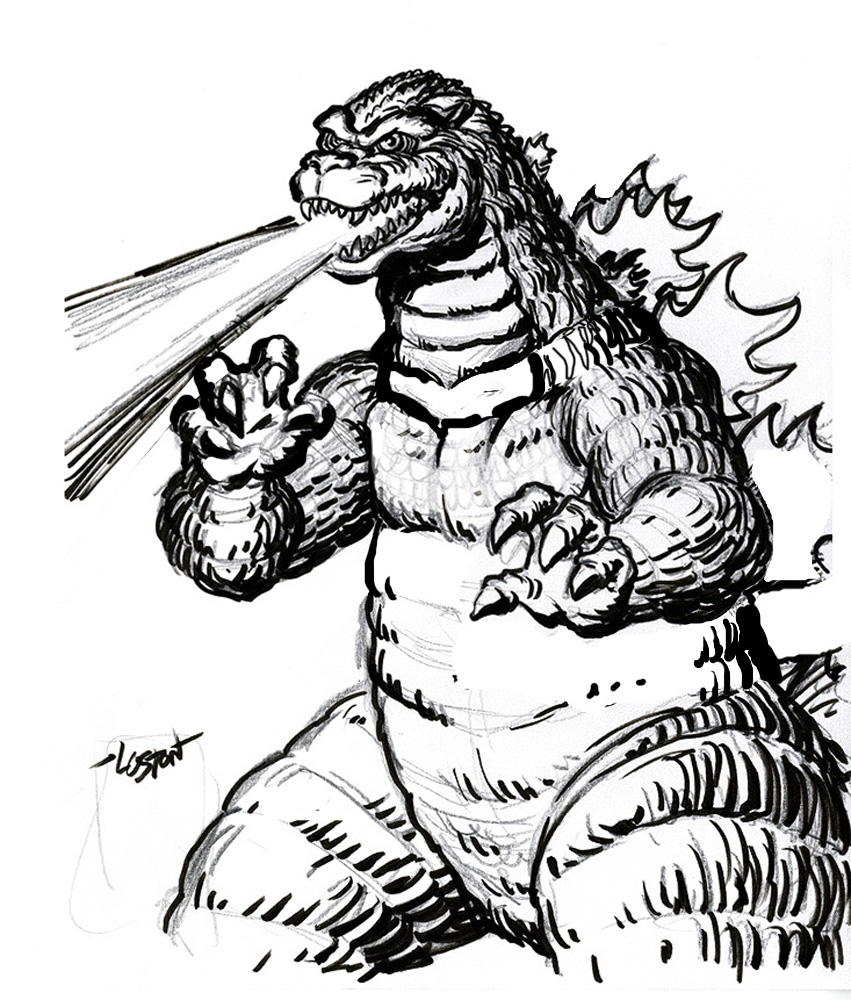 Free Godzilla Coloring Pages Coloring Home