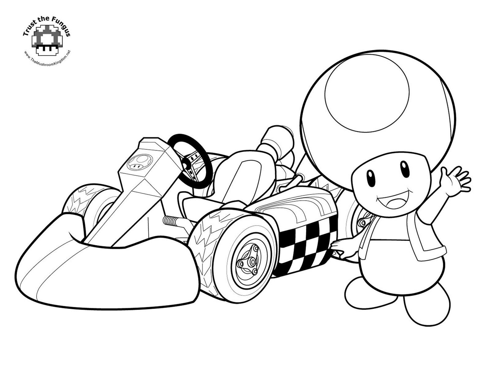 Mario Kart Wii Coloring Pages - Coloring Pages