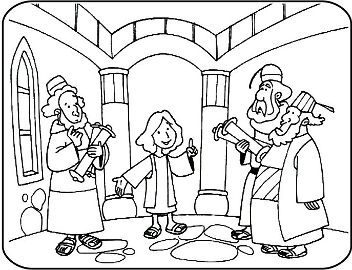 Coloring Pages Jesus In Temple - Gimoroy.com