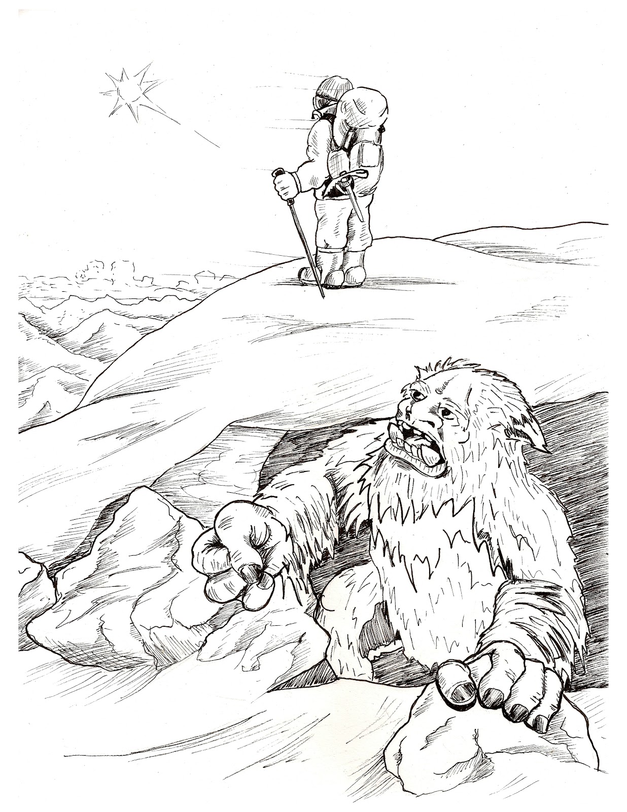 Bigfoot Coloring Pages - Coloring Home