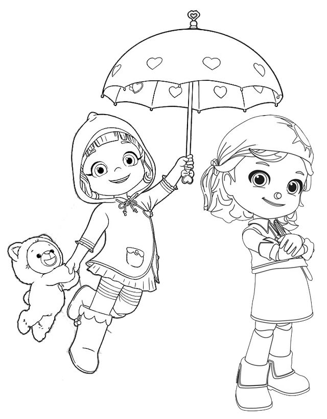Ruby with Choco and Gina from Rainbow Ruby Coloring Page in 2021 | Coloring  pages, Chibi spiderman, Rainbow colors