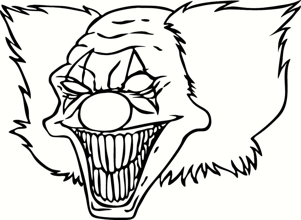 Scary Clown Printable Coloring Pages Coloring Home