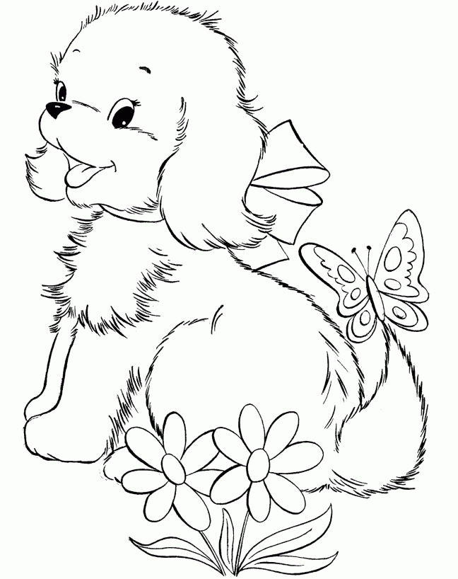 Small Dog Coloring Pages - Coloring Home