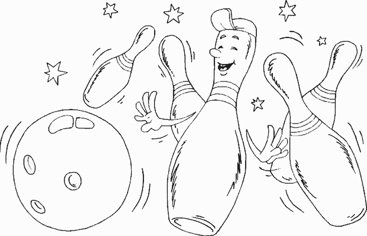 Printable Bowling Coloring Pages Images