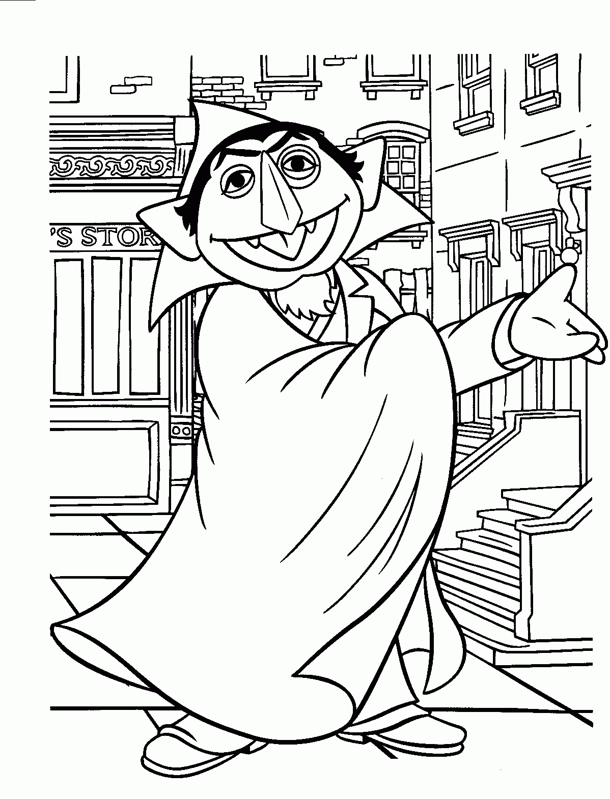 sesame street coloring page for free sesame street zoe coloring ...