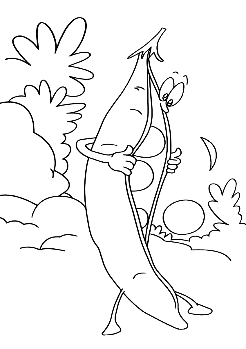Peas coloring pages | Coloring pages to download and print