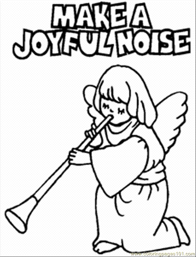 Angel Trumpet Coloring Page - Free Angel Coloring Pages ...