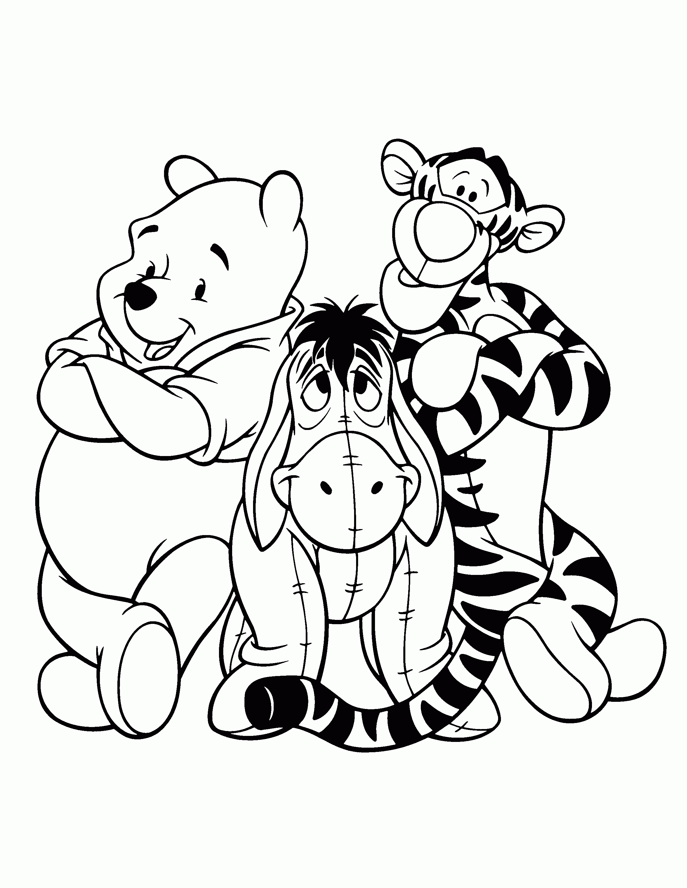 Tigger And Pooh Coloring Page Coloring Home