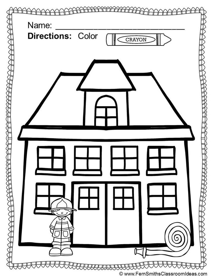 Fire safety | Printable coloring ...