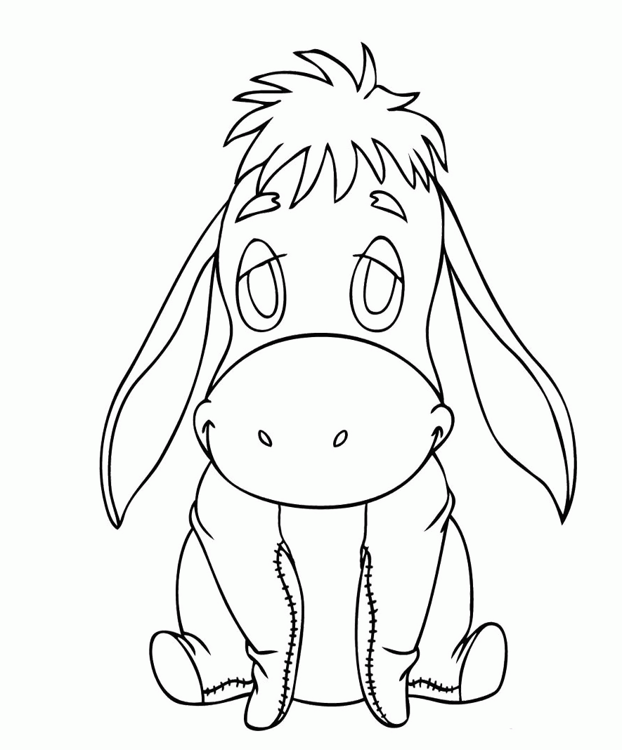 Baby Eeyore Coloring Page