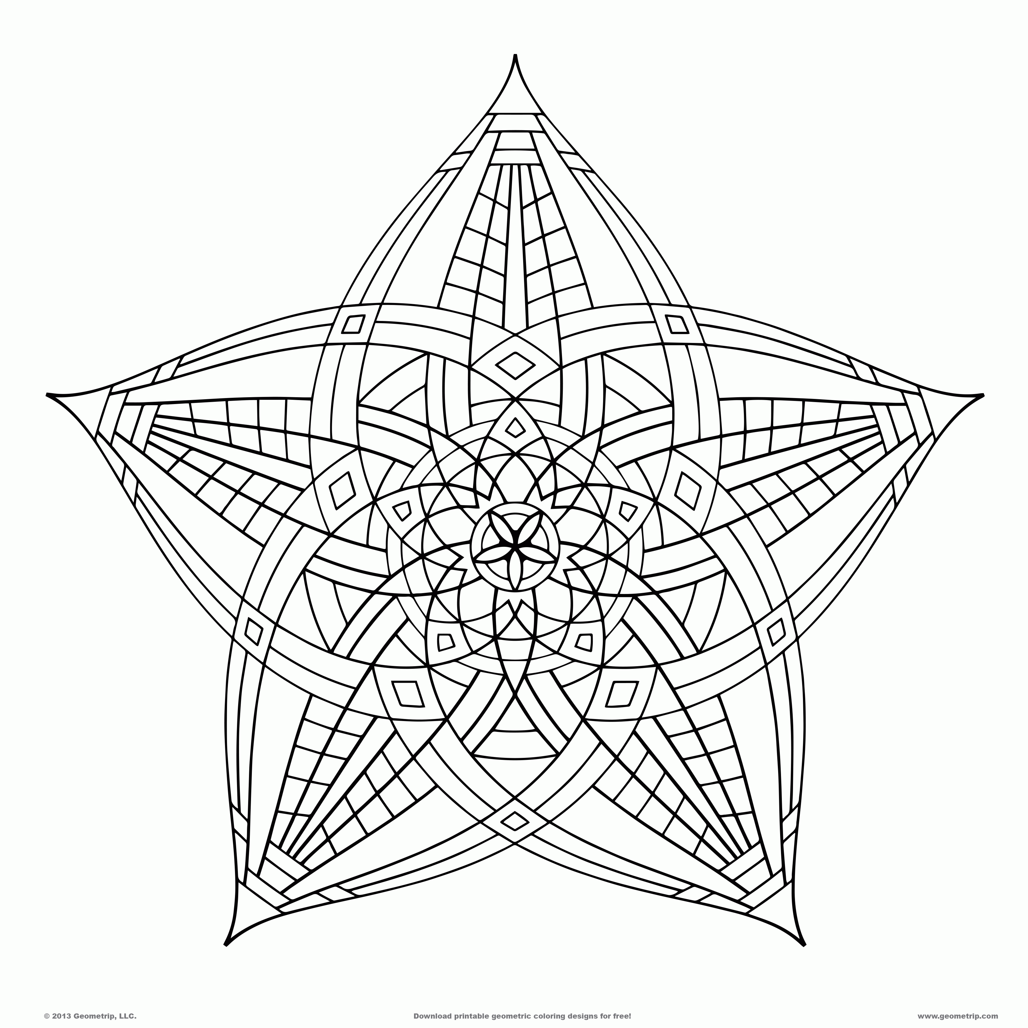 Geometric Design Coloring Pages For Adults Coloring Page For Kids ...