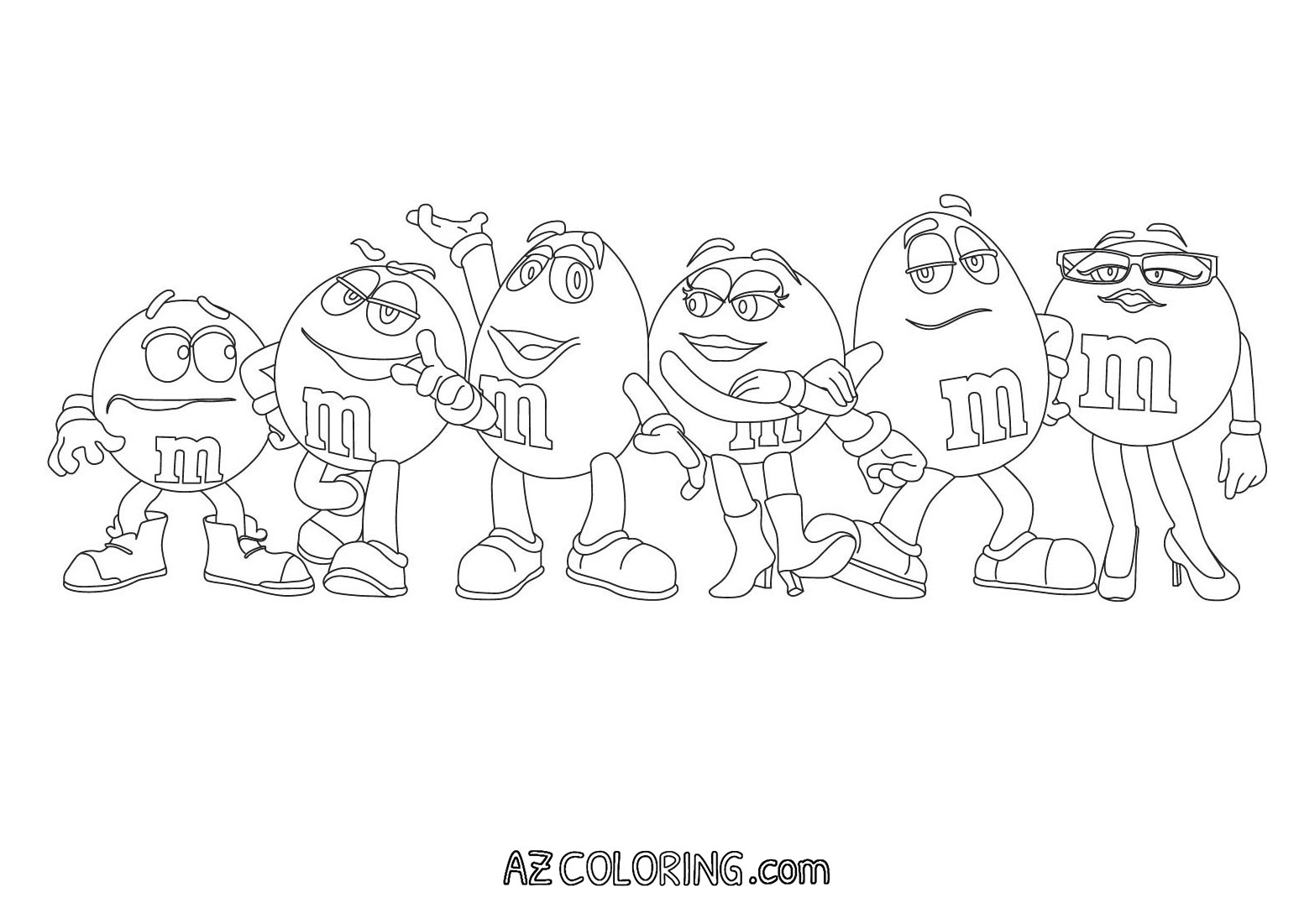 M&m Coloring Page Coloring Home