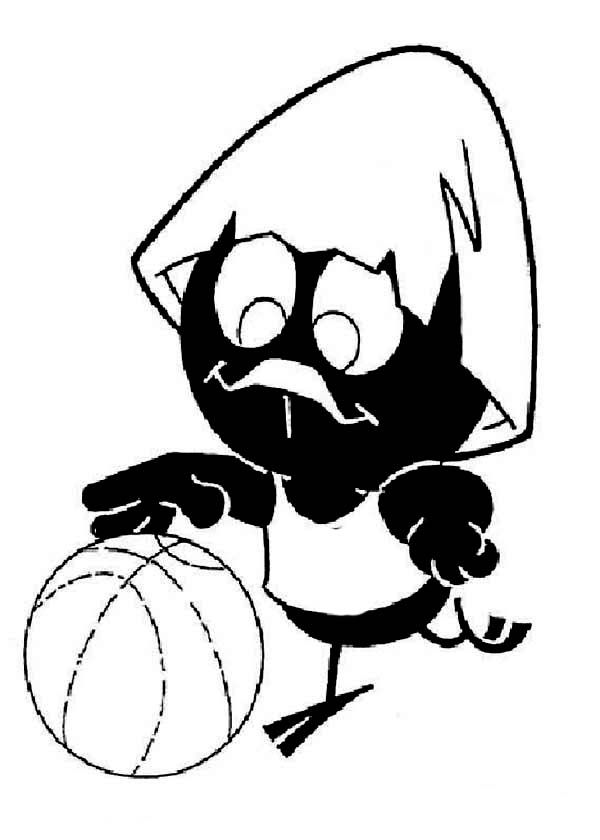 Deppa Calimero Dribbling Basketball Coloring Pages : Batch Coloring