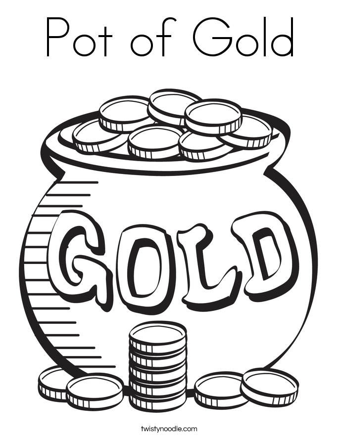 Pot of Gold Coloring Page - Twisty Noodle
