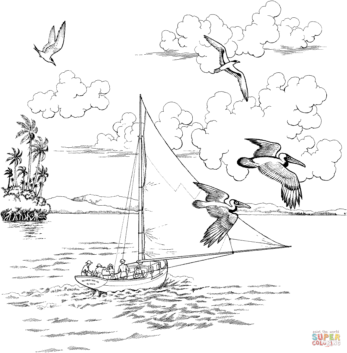Adult Sailboat Coloring Pages - Coloring Pages For All Ages
