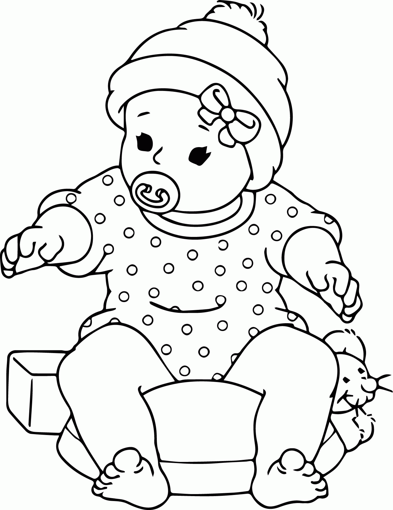Baby Animal Christmas Coloring Pages - Coloring Home