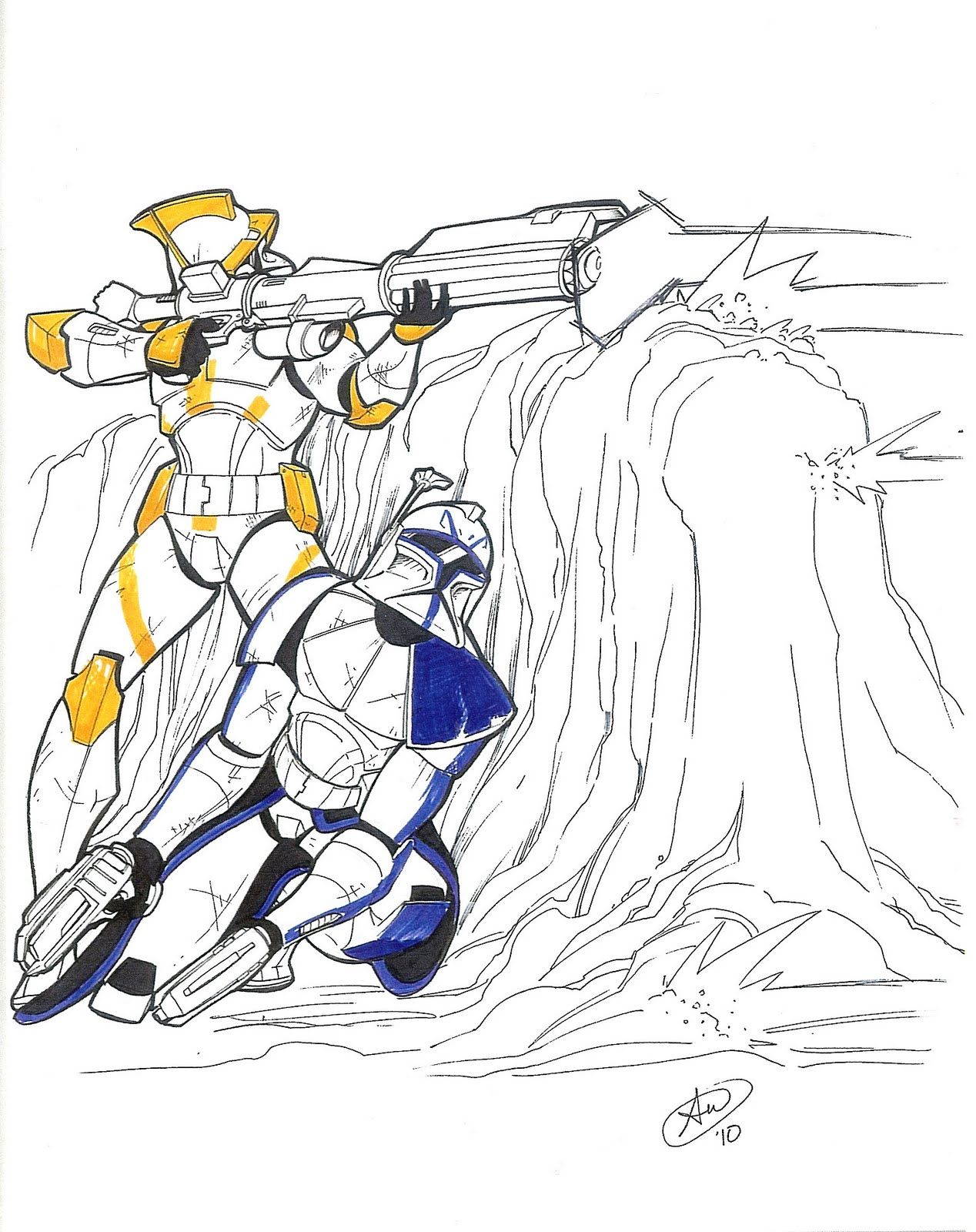 Clone Wars Commander Coloring Pages - Coloring Home