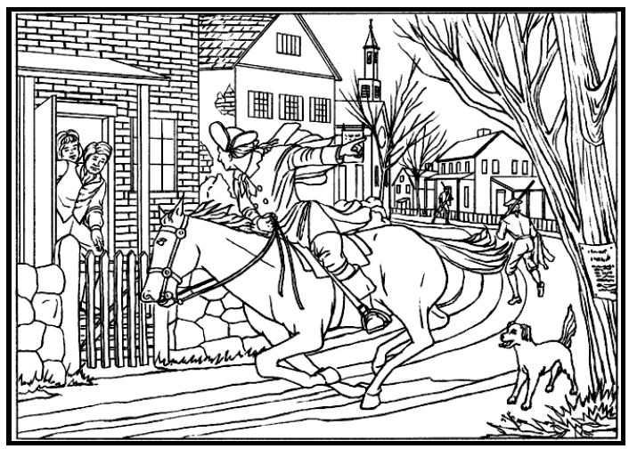 Paul Revere Coloring Pages - Coloring Pages Kids 2019
