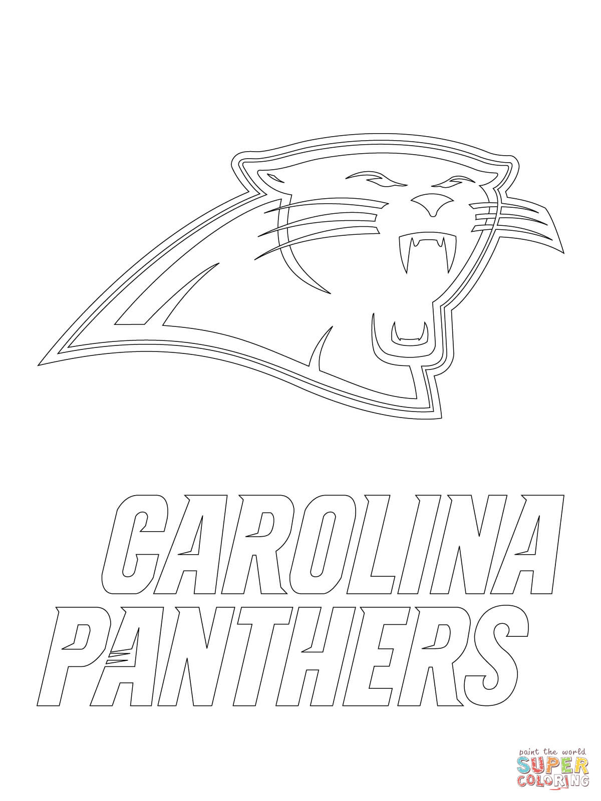 Carolina Panthers Logo coloring page | Free Printable Coloring Pages