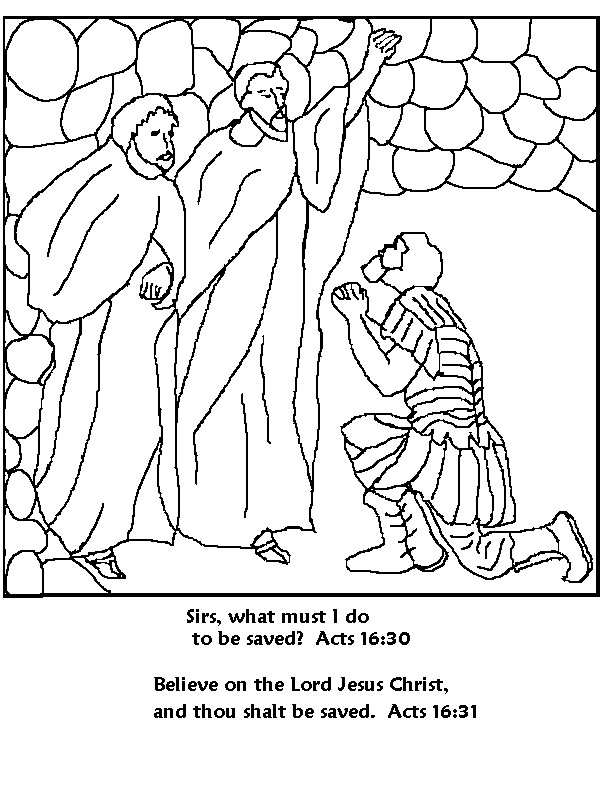 Paul and Silas - Coloring Page