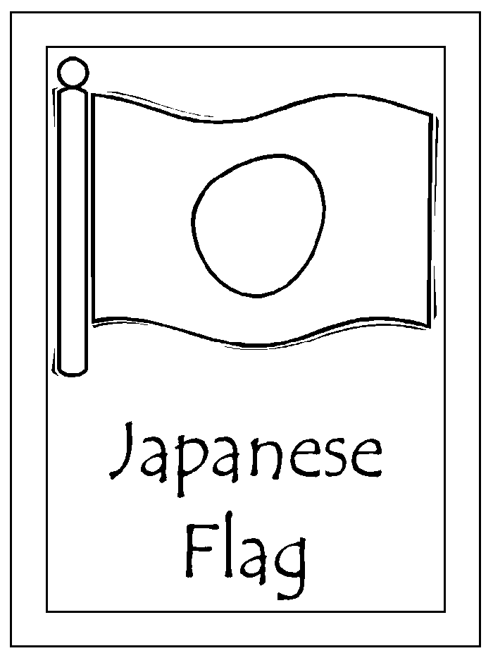 Japan Flag Coloring Page Coloring Home