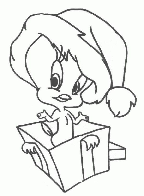 Tweety Disney Christmas Coloring Page - Christmas Coloring Pages ...