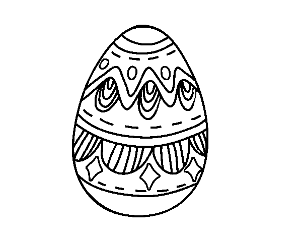 Easter egg with diamonds coloring page - Coloringcrew.com