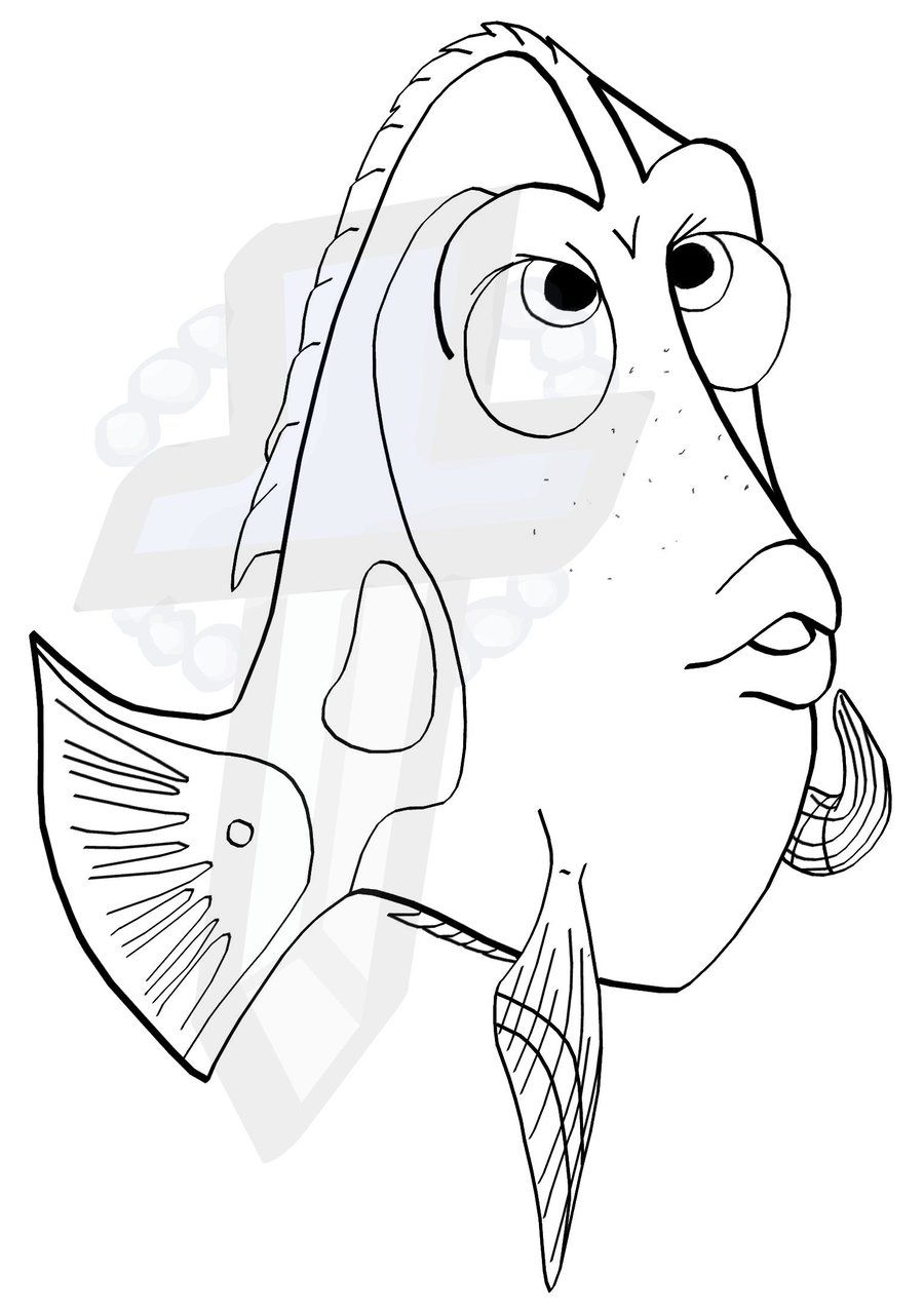 dory- coloring page by Areonn on DeviantArt