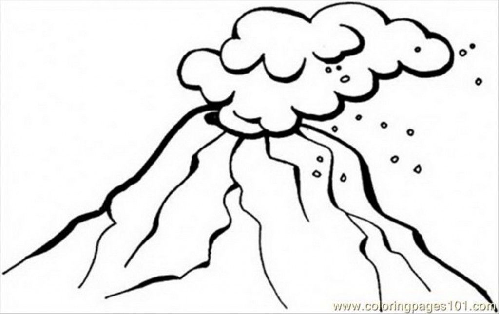 Coloring Pages Dangerous Volcano Natural World Disaster Free ... | Coloring  pages, Drawings, Art