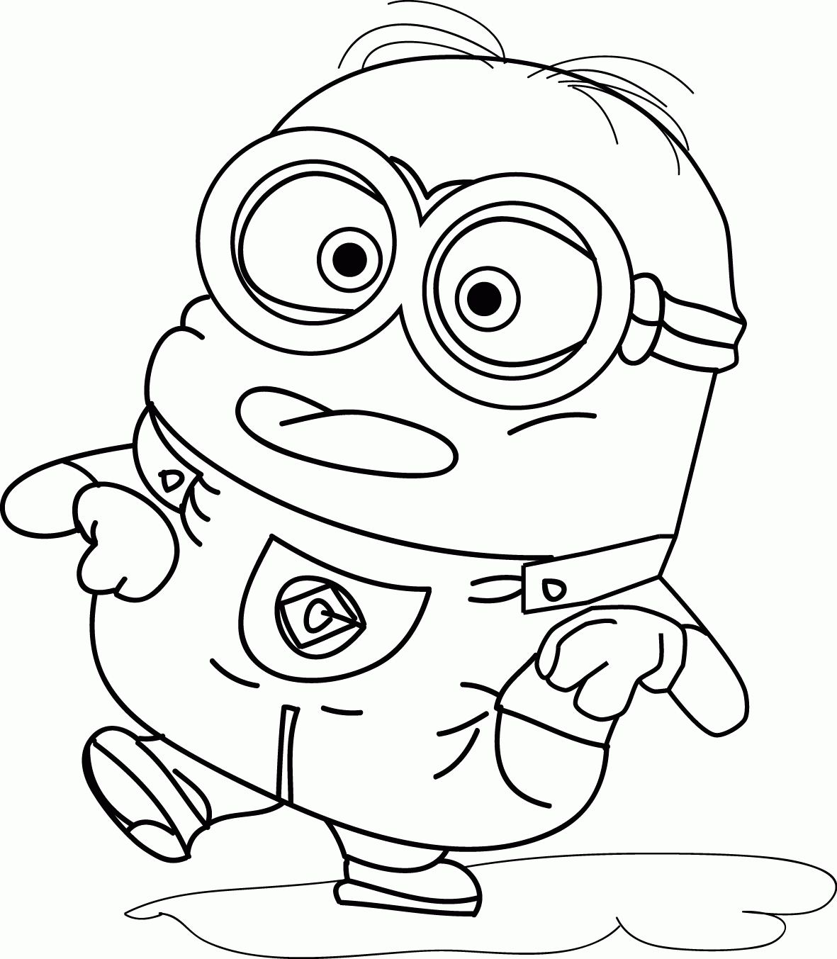 Minion Put One's Tongue Out Coloring Page | Wecoloringpage