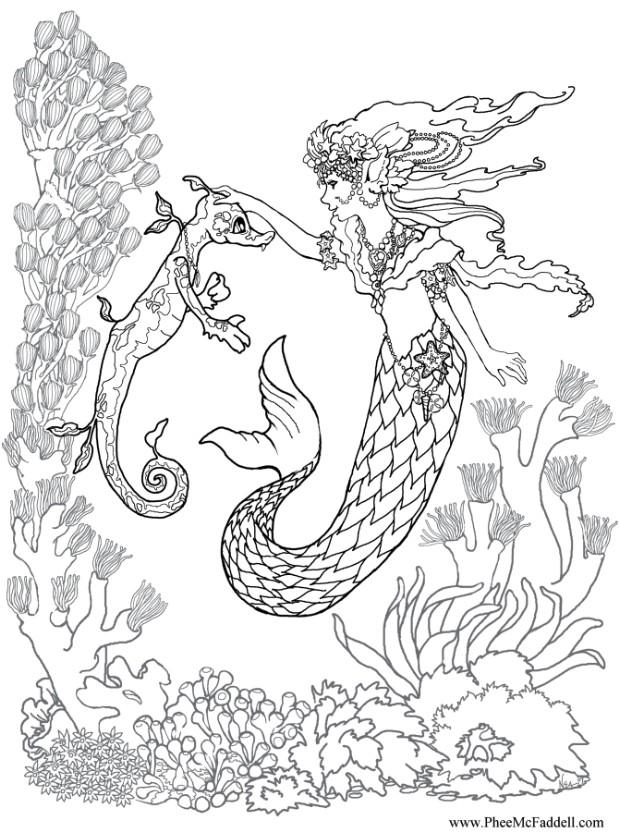 Mermaid Coloring Pages - Bestofcoloring.com
