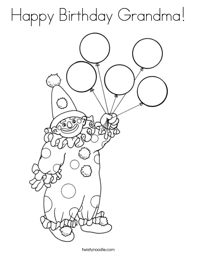 Related Happy Birthday Grandma Coloring Pages item-19988, Happy ...