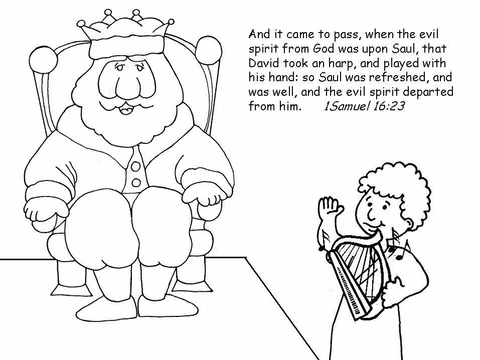 david and king saul coloring pages - photo #26