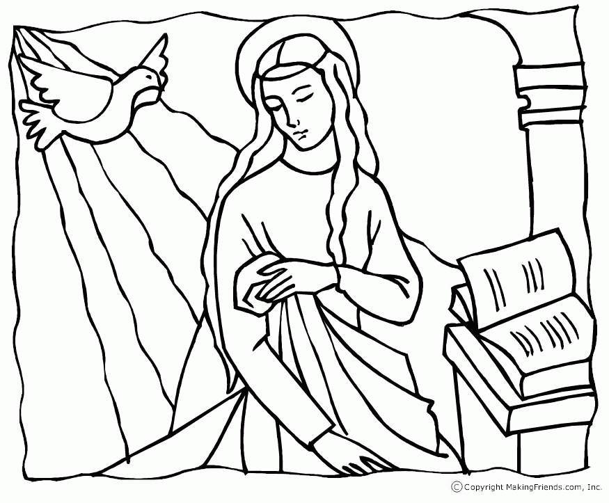 Mary Coloring Page