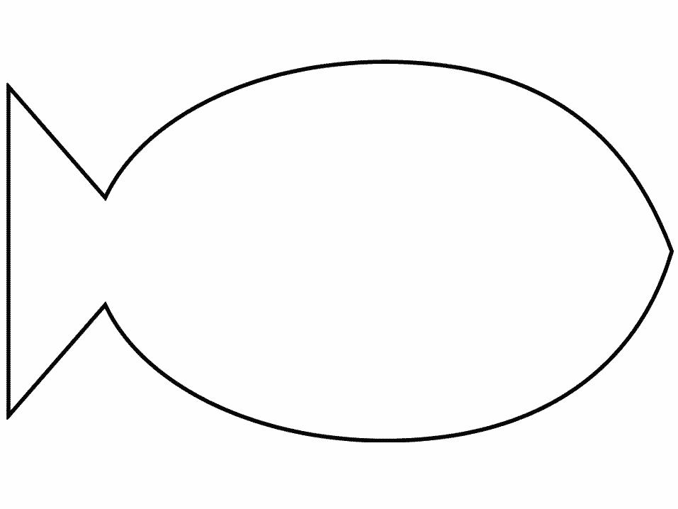 Printable Fish Simple-shapes Coloring Pages