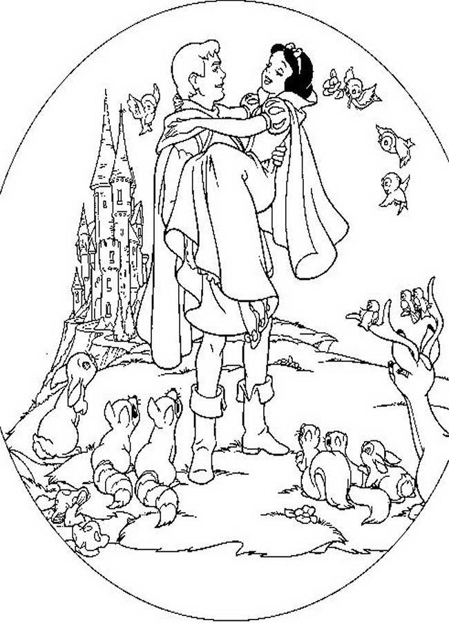 Disney Princess Coloring Pages Snow White And Prince ...