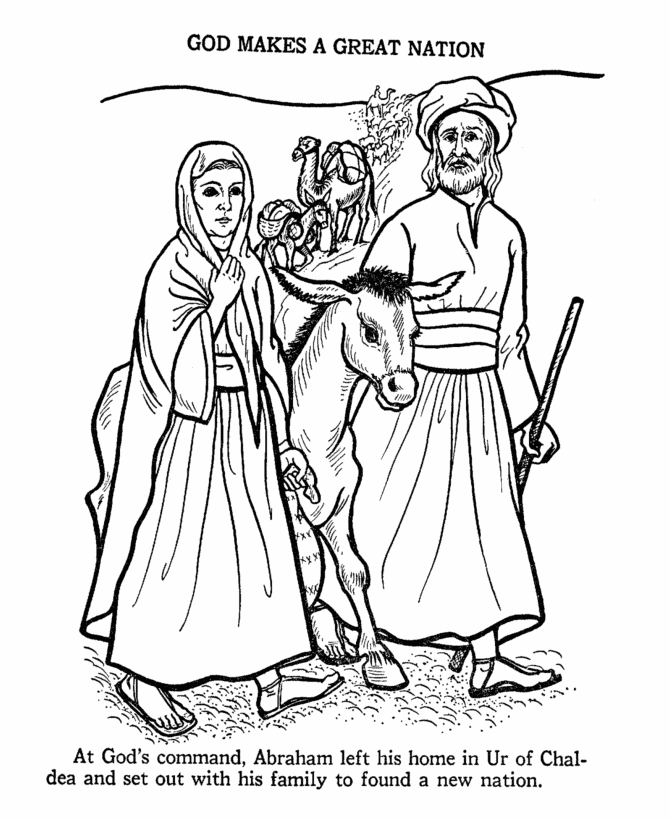 Abraham Bible Story Coloring Page | Sunday School