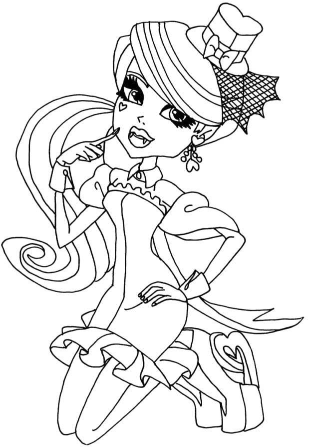 Monster High Abbey Coloring Pages |Cartoon coloring pages Kids 