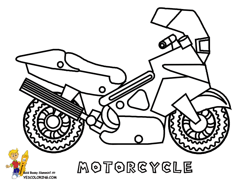 Motorcycle Coloring Pages Racing Free Easy